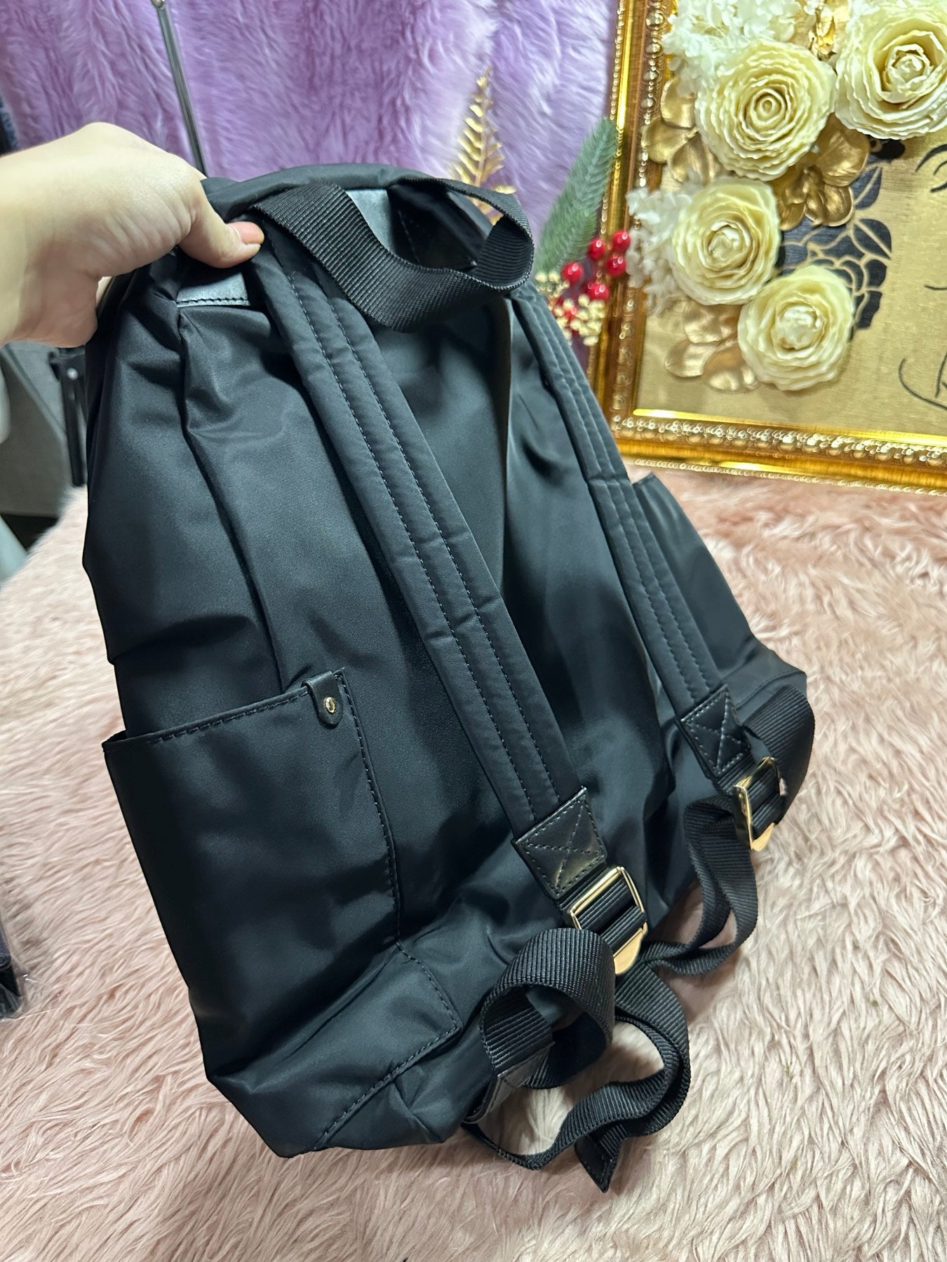 AUTHENTIC/ORIGINAL Preloved Marc Jacobs Preppy Nylon Backpack Bag Black