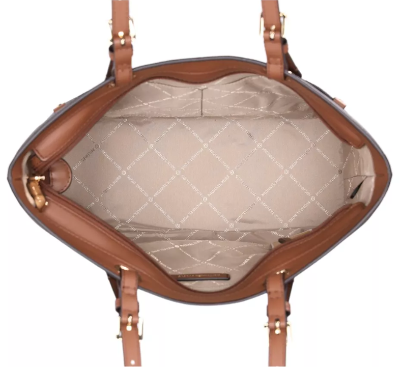 ORIG & IMPORTED Michael Kors Jet Set Travel Medium Double Pocket Tote Brown Bag