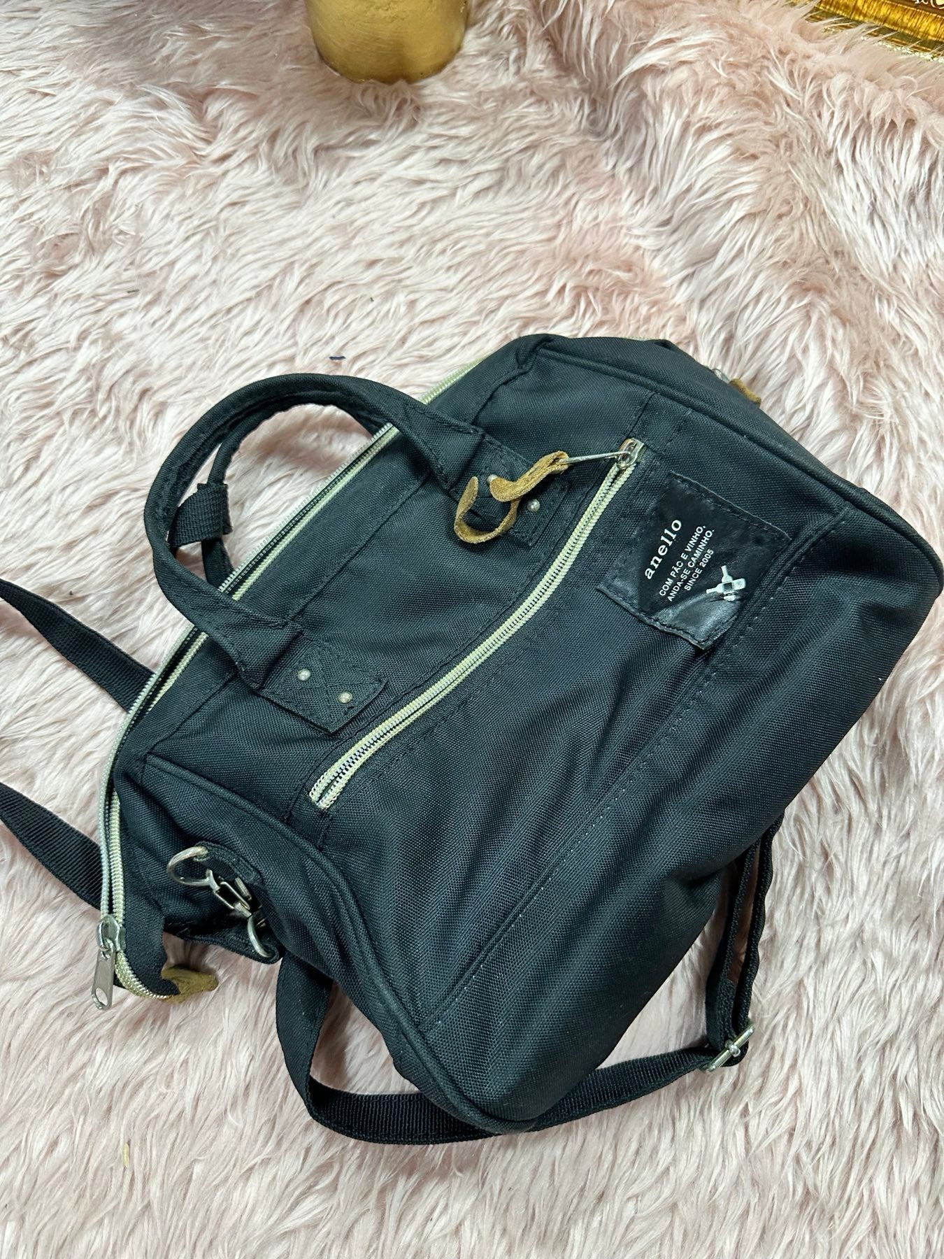 AUTHENTIC/ORIGINAL Preloved Anello Black Bag