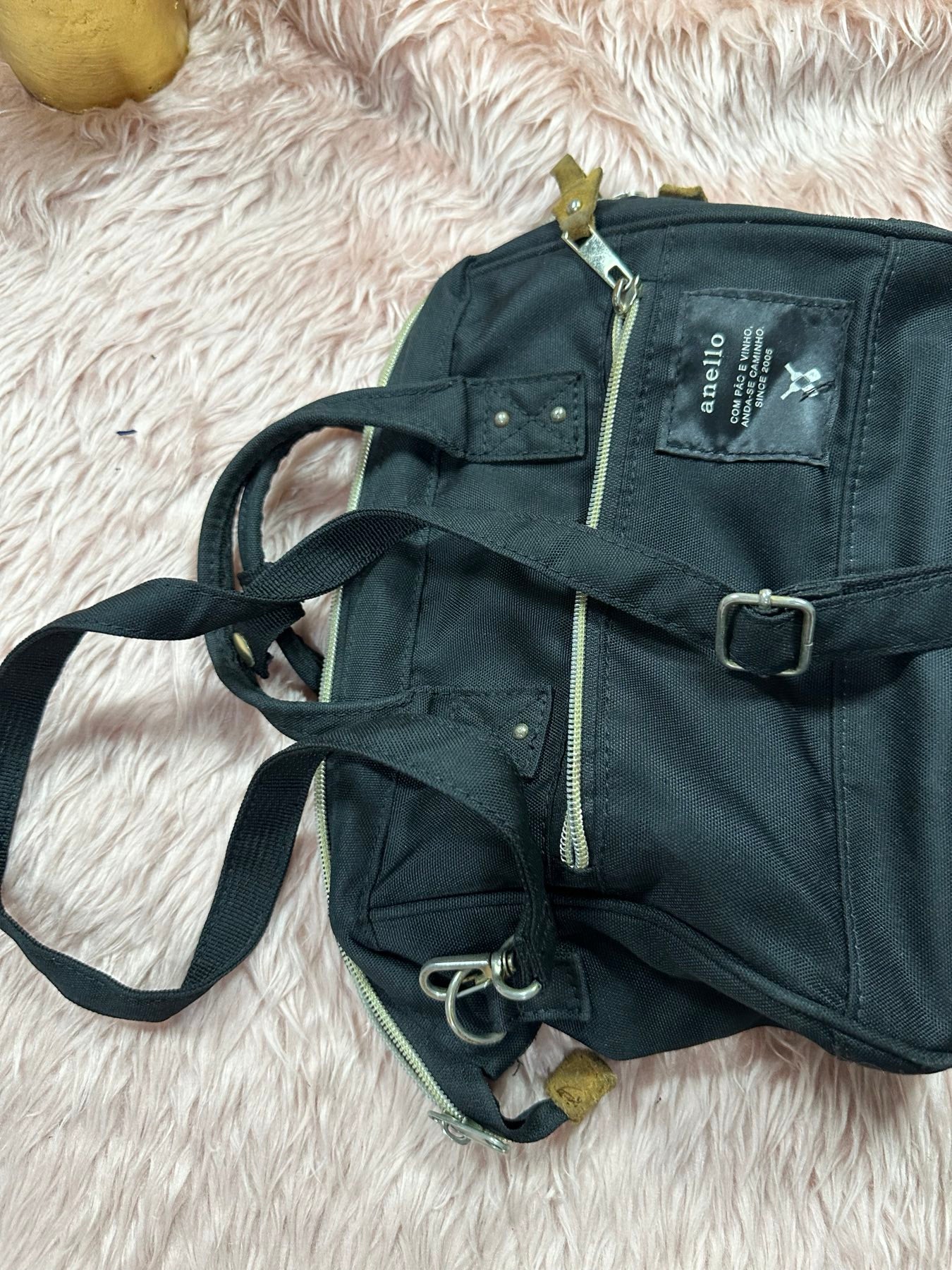 AUTHENTIC/ORIGINAL Preloved Anello Black Bag