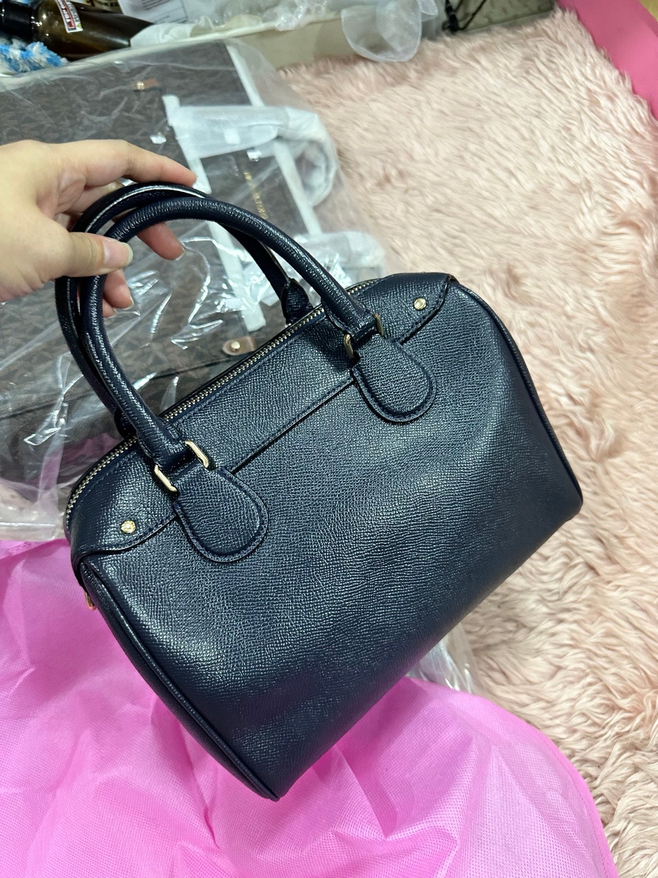 ORIG Preloved COACH Mini Bennett Satchel Black Bag