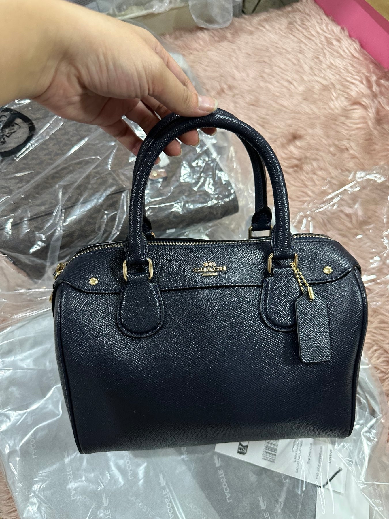 ORIG Preloved COACH Mini Bennett Satchel Black Bag