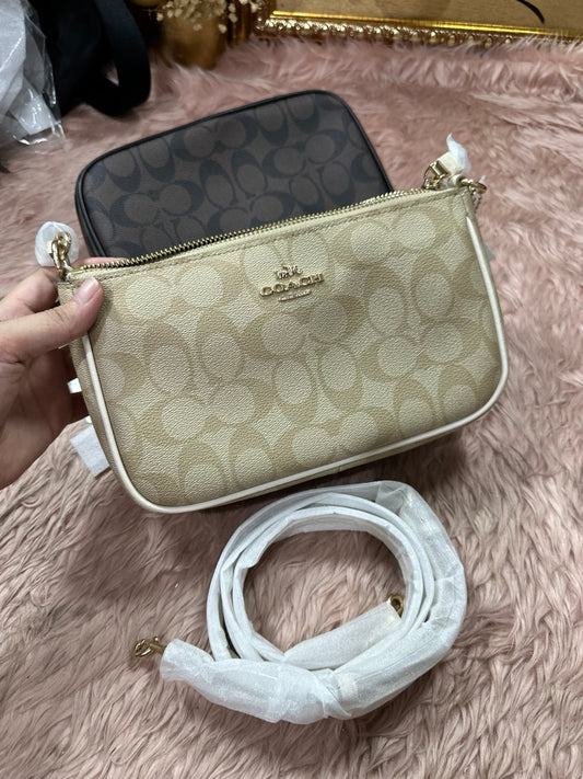 ORIG & IMPORTED Coach RARE Top Handle Nolita Small Bag Khaki Saddle Brown
