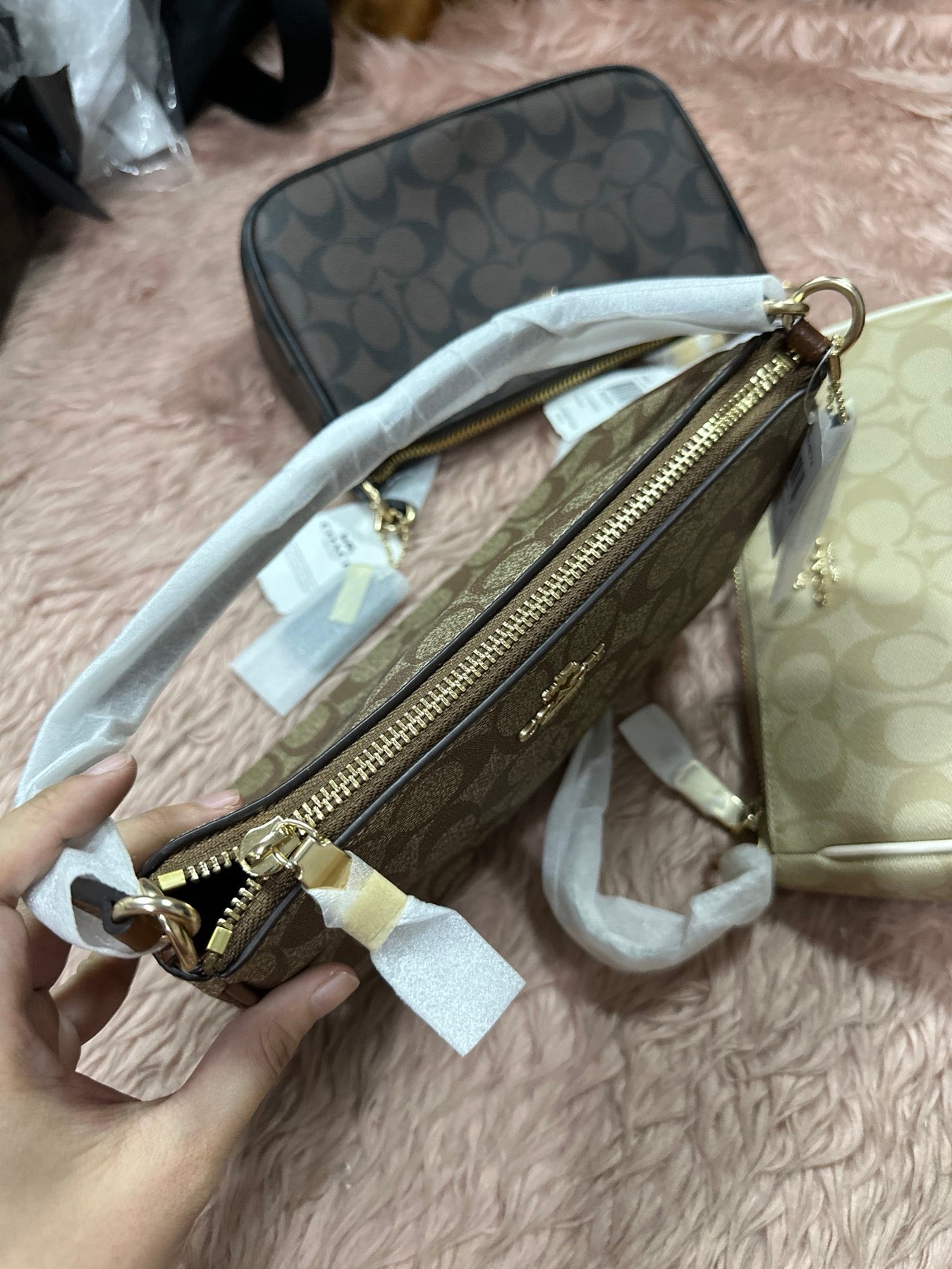 ORIG &amp; IMPORTED Coach RARE Top Handle Nolita Small Bag Khaki Saddle Brown