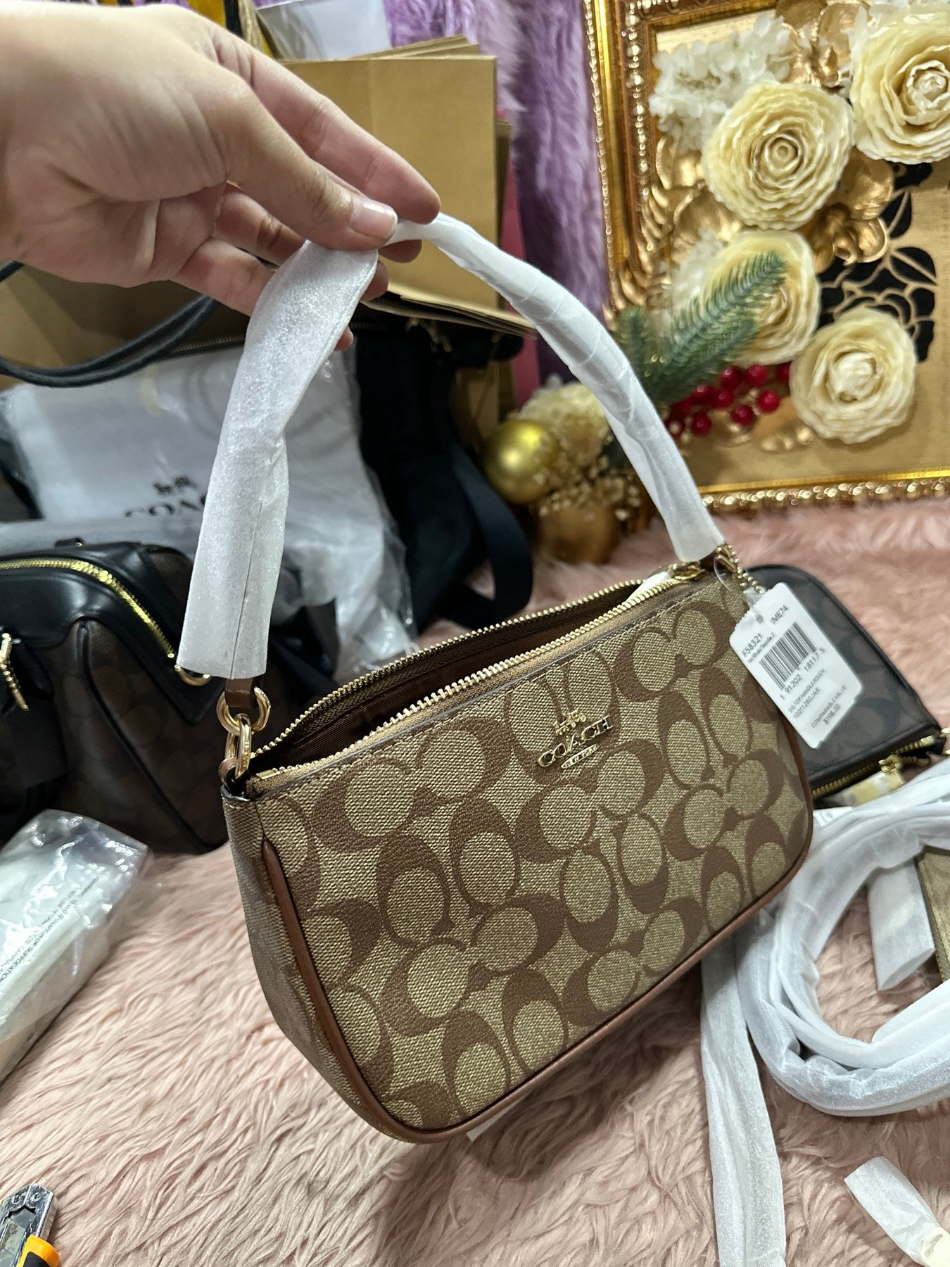 ORIG &amp; IMPORTED Coach RARE Top Handle Nolita Small Bag Khaki Saddle Brown