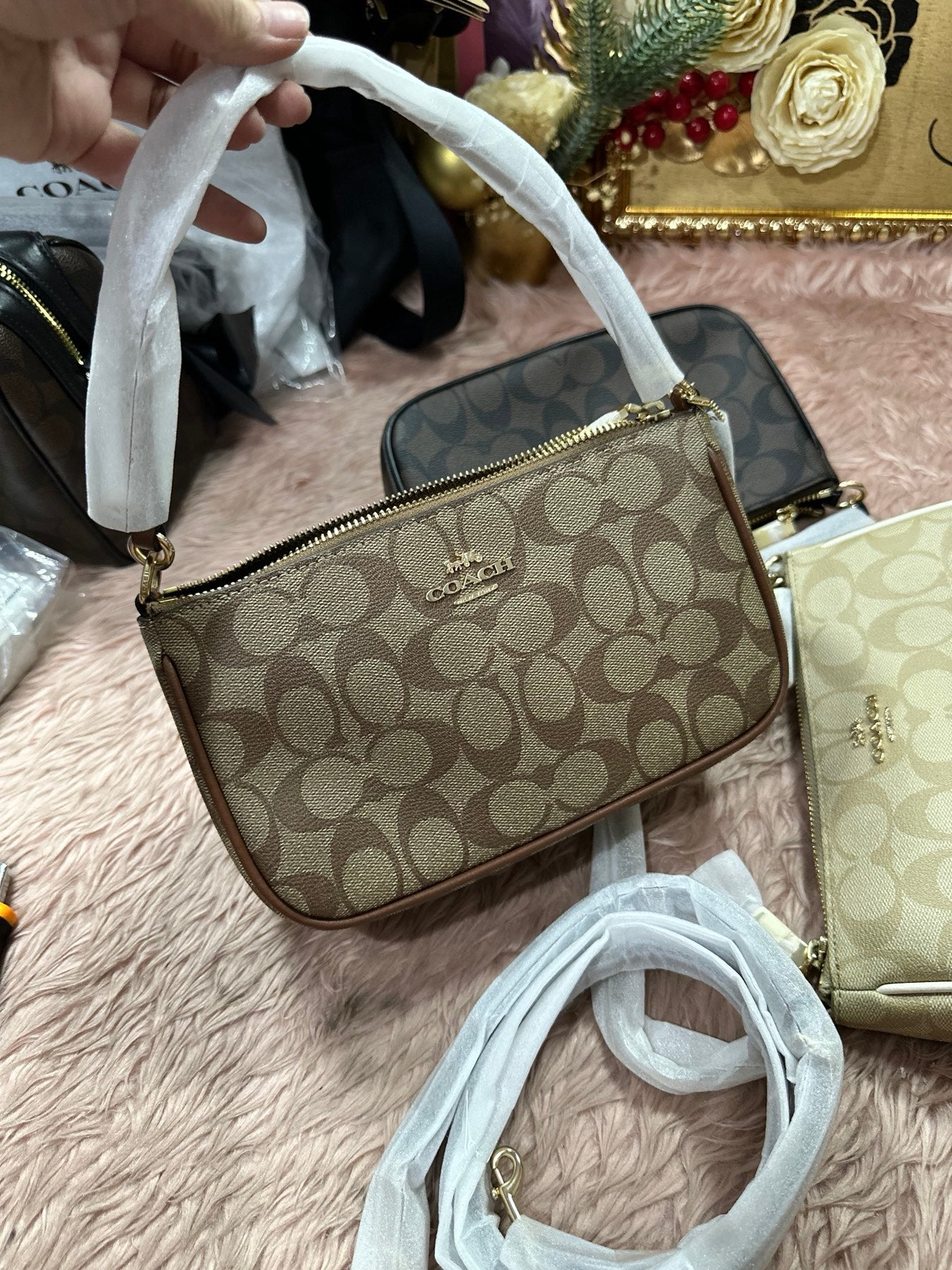 ORIG &amp; IMPORTED Coach RARE Top Handle Nolita Small Bag Khaki Saddle Brown