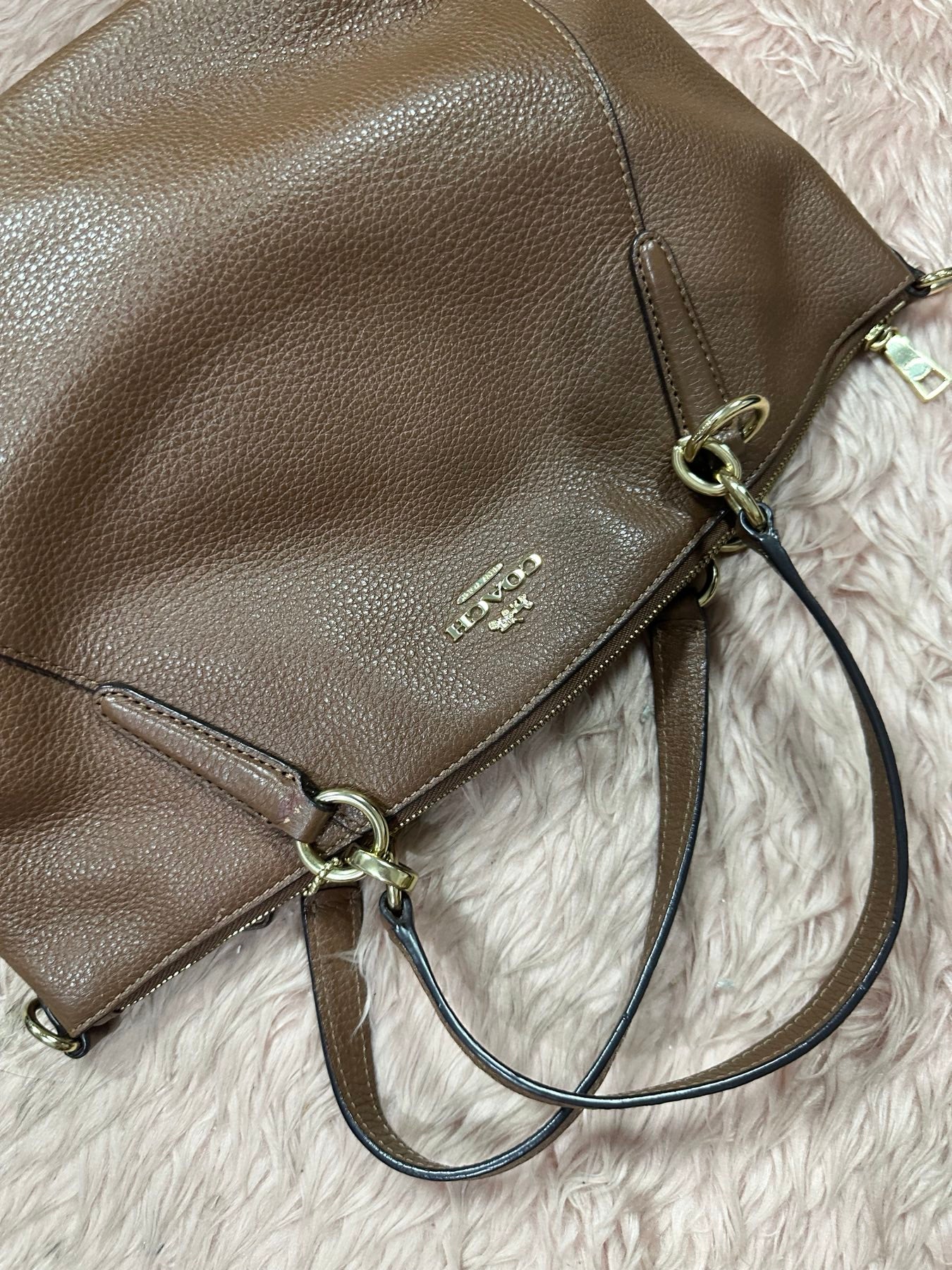 ORIG Preloved COACH Small Kelsey Satchel Brown Bag