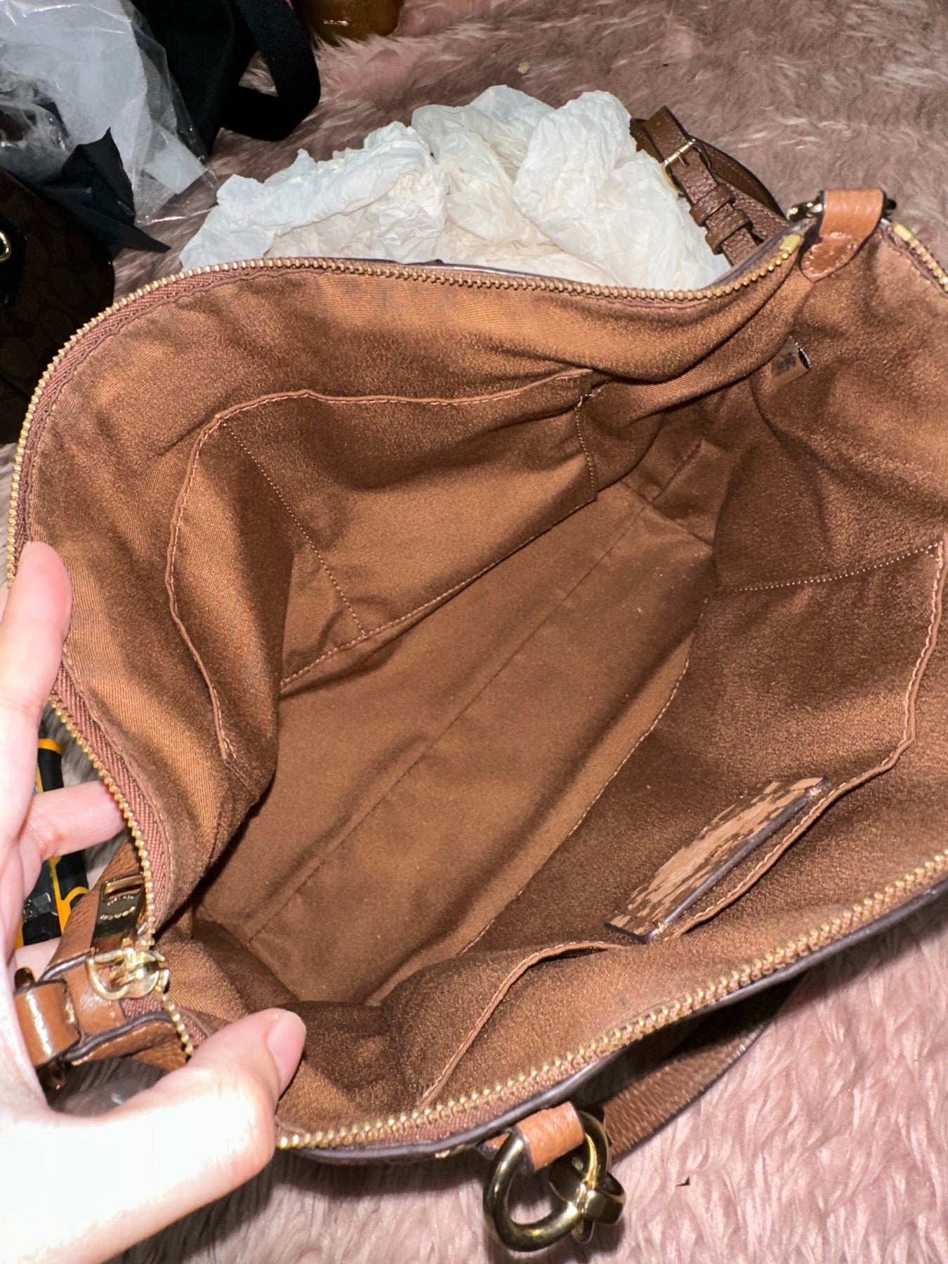 ORIG Preloved COACH Small Kelsey Satchel Brown Bag