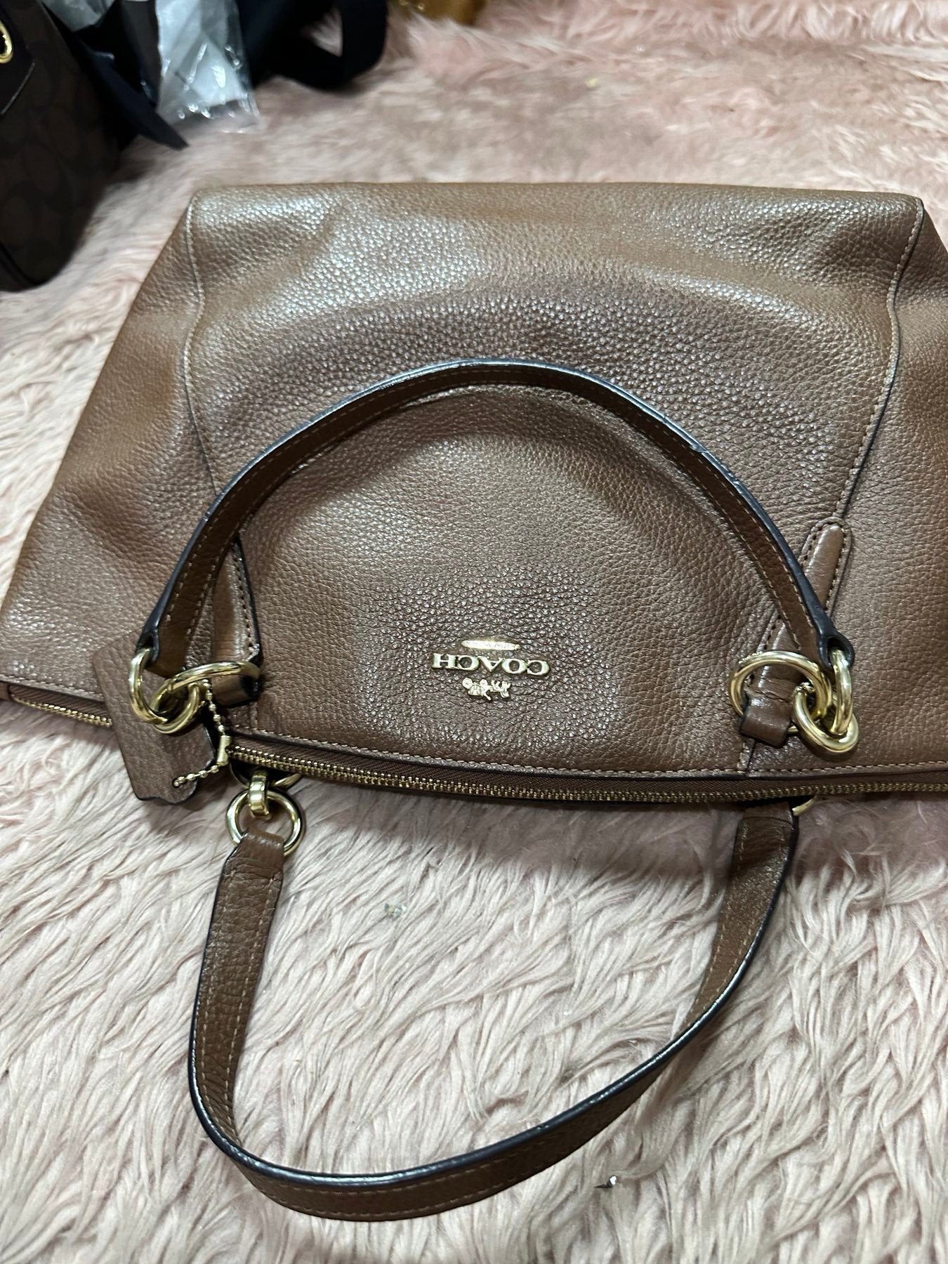ORIG Preloved COACH Small Kelsey Satchel Brown Bag