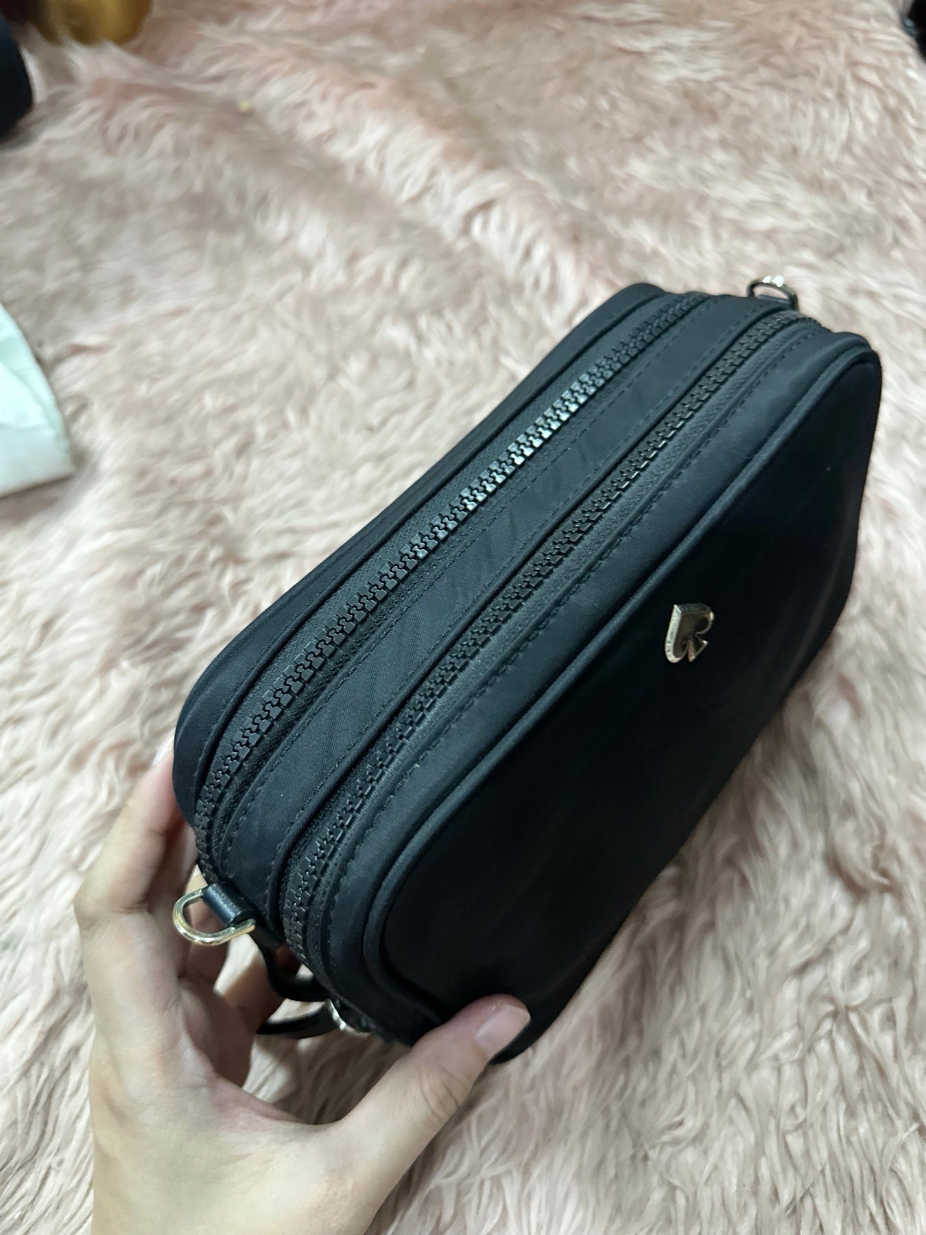 ORIG Preloved COACH Jae Small Camera Bag Black Nylon