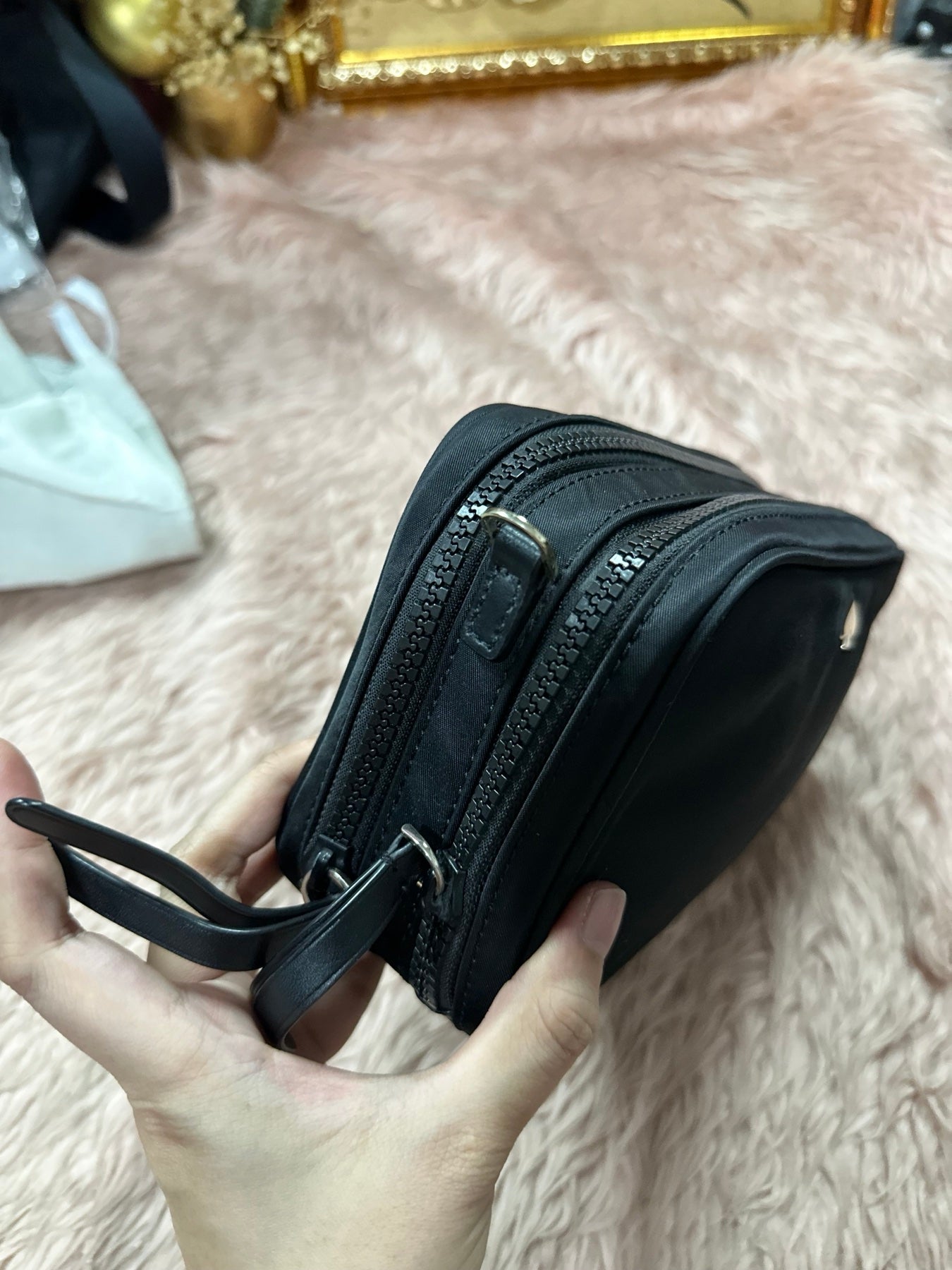 ORIG Preloved COACH Jae Small Camera Bag Black Nylon