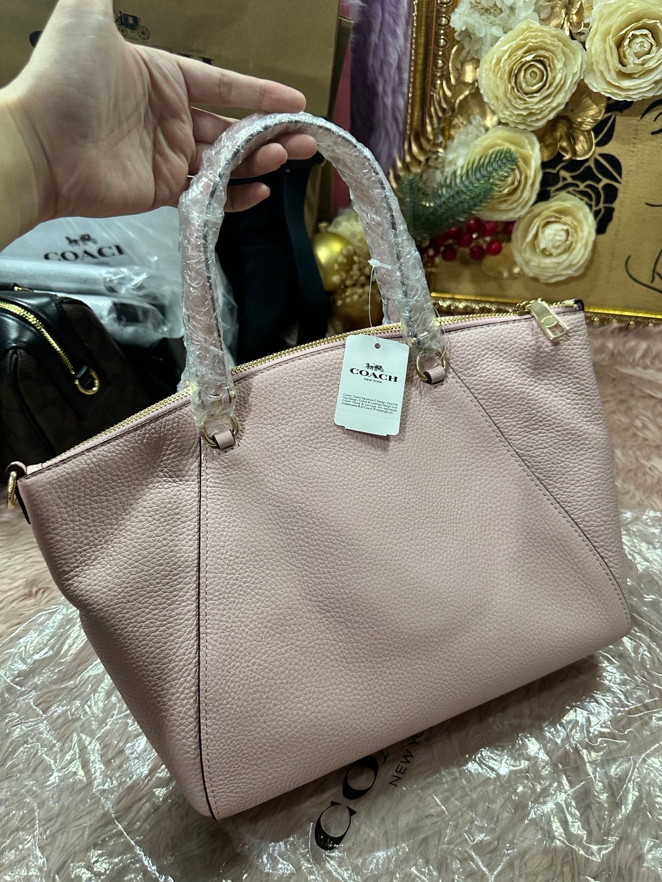 ORIG & IMPORTED COACH Prairie Satchel Bag in Light Pink