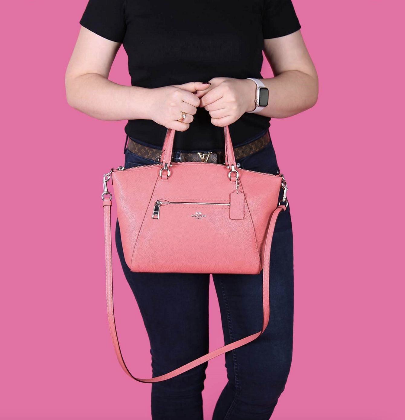 ORIG & IMPORTED COACH Prairie Satchel Bag in True Pink