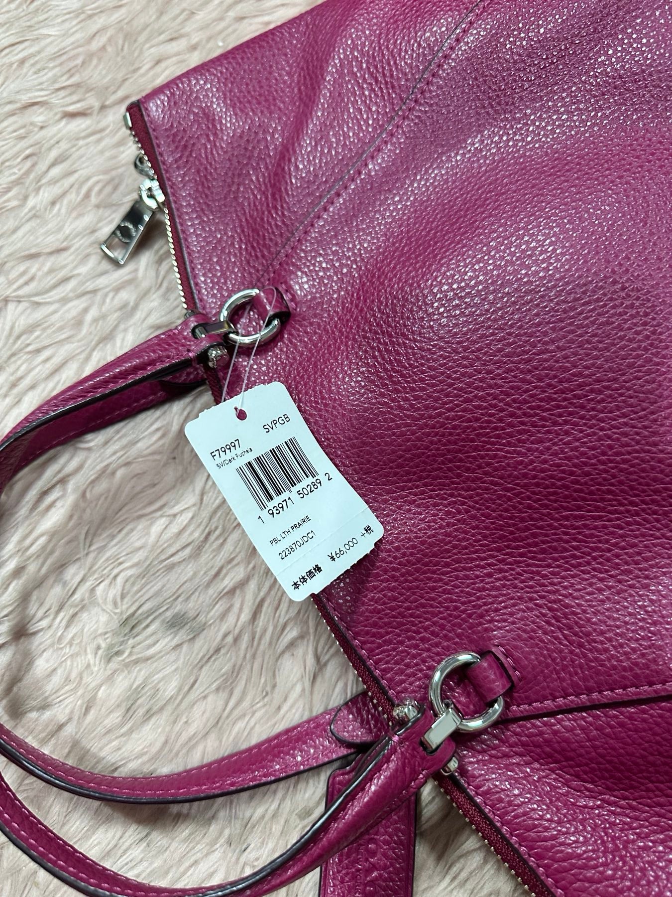 ORIG & IMPORTED COACH Prairie Satchel Bag in Fuschia Pink
