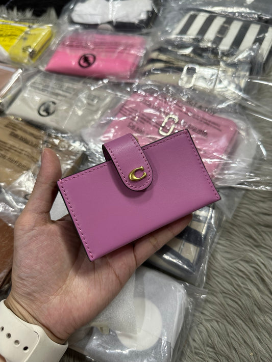 ORIG & IMPORTED COACH Retail Essential Multi Card Holder Small Wallet Pink