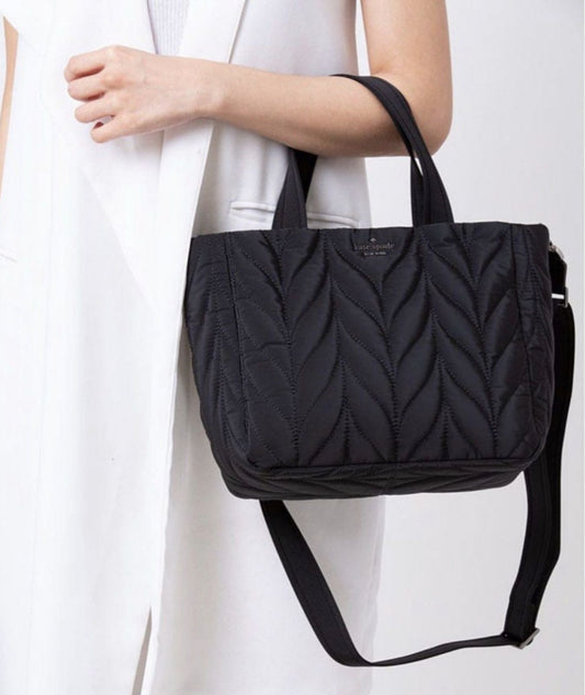 ORIG Preloved KATE SPADE KS Ellie Small Tote Nylon Black Bag