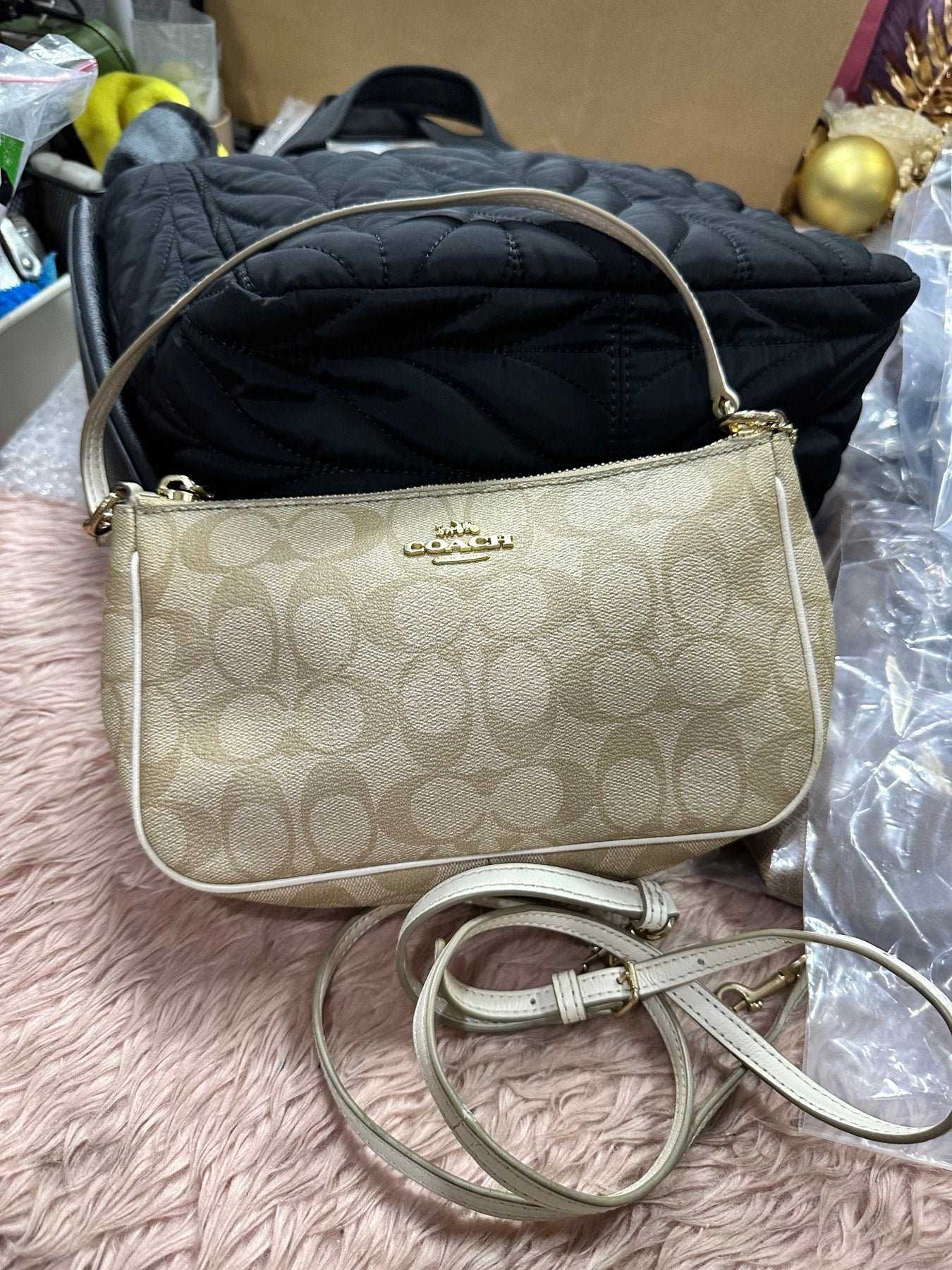 ORIG Preloved KATE SPADE KS Ellie Small Tote Nylon Black Bag
