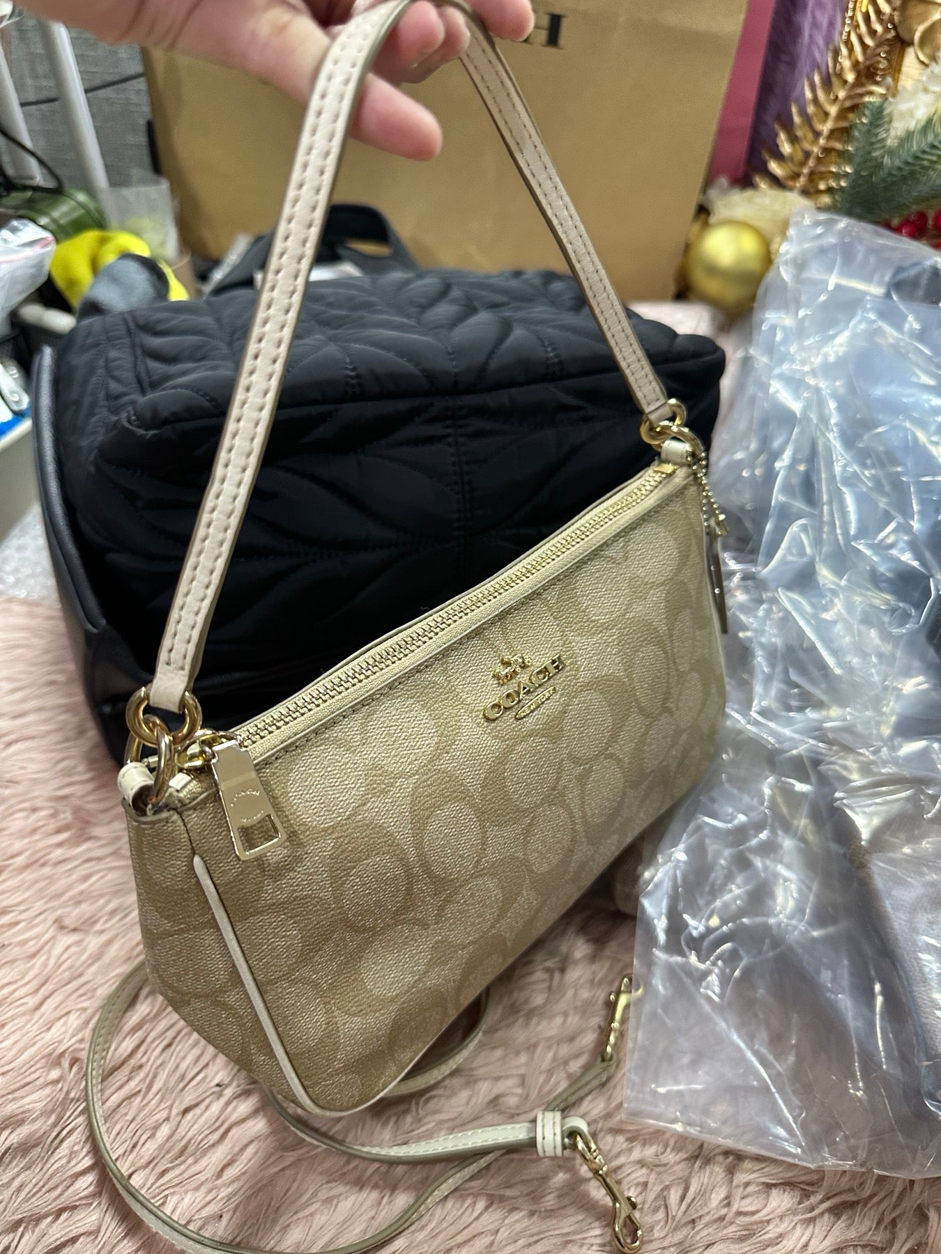 ORIG Preloved KATE SPADE KS Ellie Small Tote Nylon Black Bag