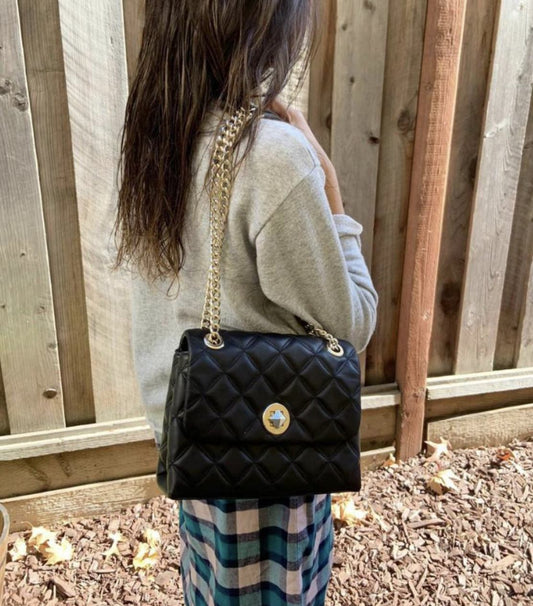 ORIG Preloved Kate Spade KS Natalia Small Flap Crossbody Black Bag