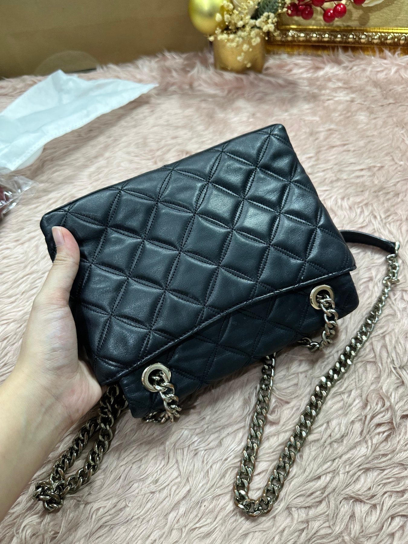 ORIG Preloved Kate Spade KS Natalia Small Flap Crossbody Black Bag