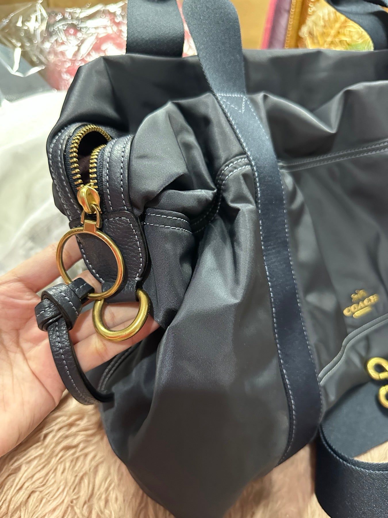 ORIG & IMPORTED RARE Coach Retail Cargo Weekender Nylon Large Travel Bag Black