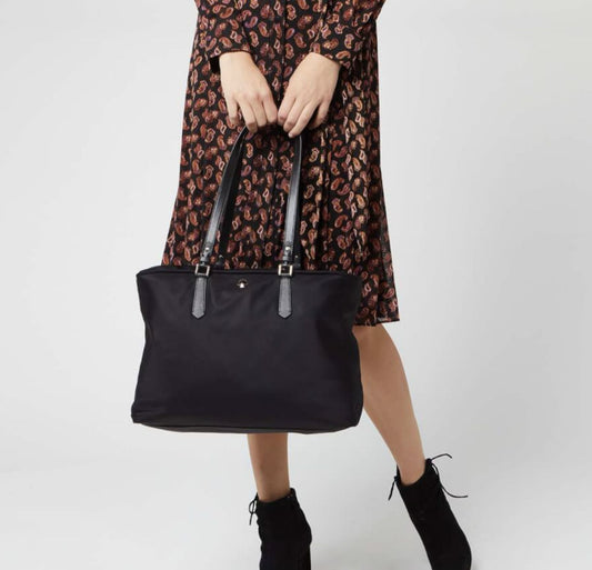 ORIG Preloved Kate Spade KS Taylor Medium Tote Nylon Black Bag