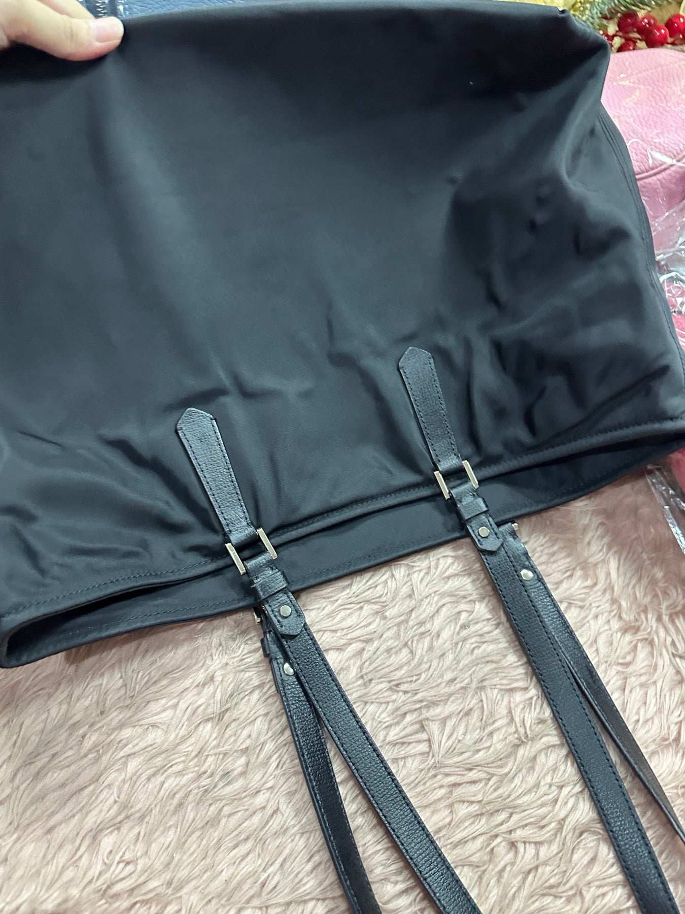 ORIG Preloved Kate Spade KS Taylor Medium Tote Nylon Black Bag