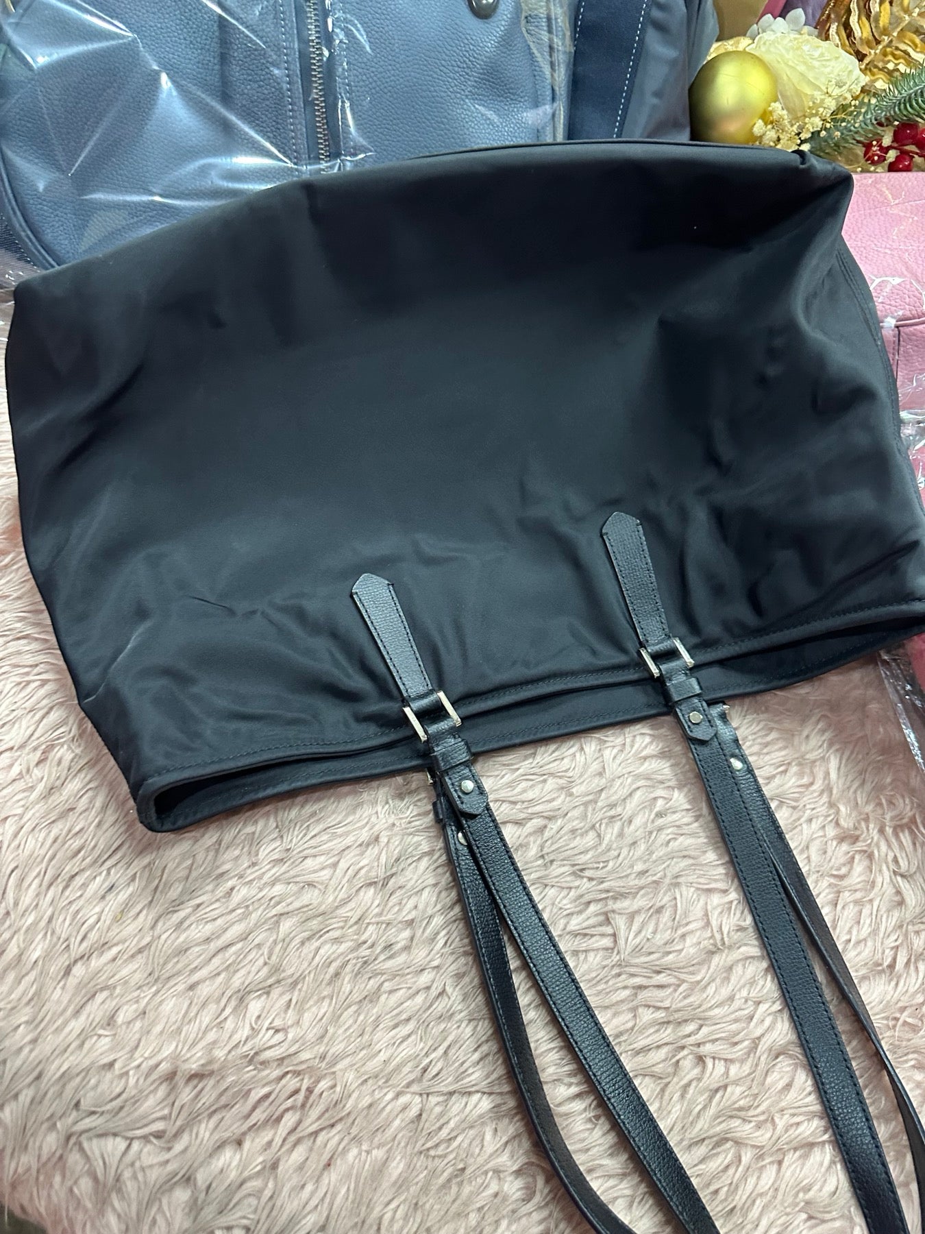 ORIG Preloved Kate Spade KS Taylor Medium Tote Nylon Black Bag