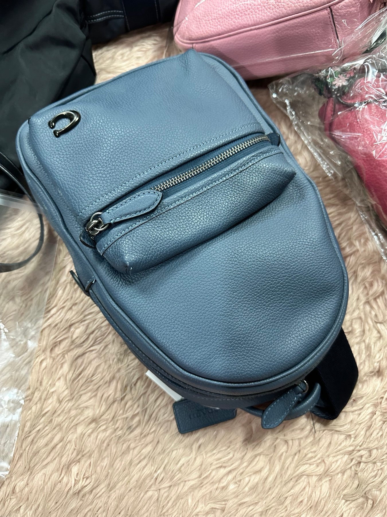 ORIG & IMPORTED Coach Retail Charter Pack Men Body Bag Blue
