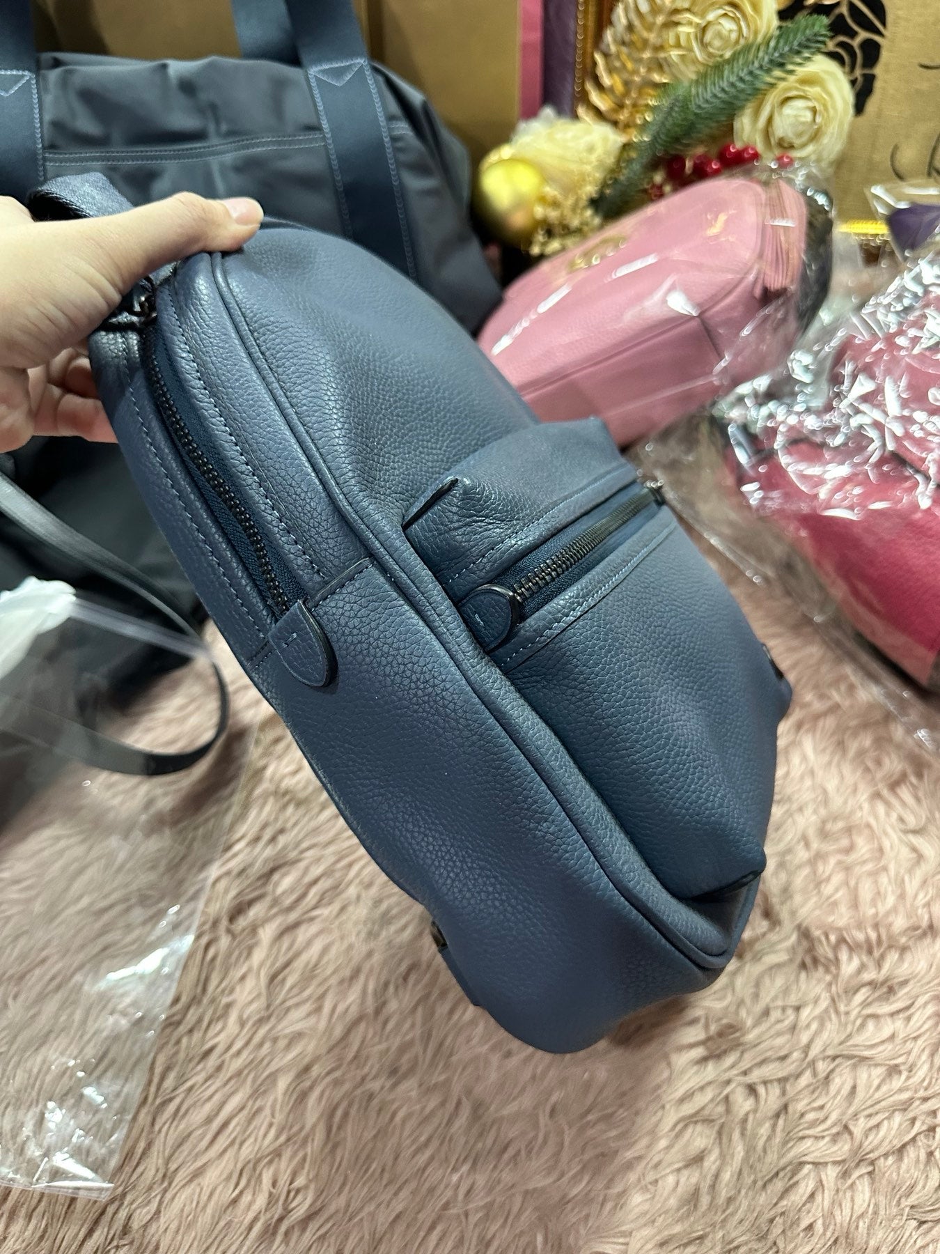 ORIG & IMPORTED Coach Retail Charter Pack Men Body Bag Blue