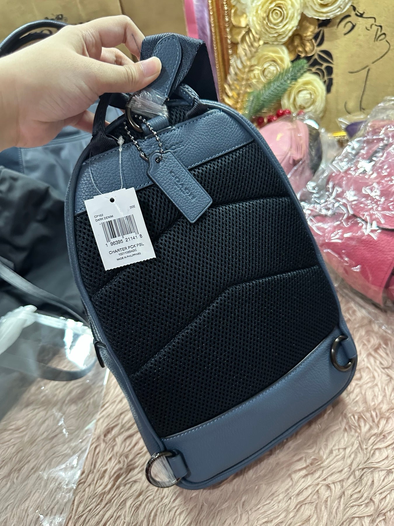 ORIG & IMPORTED Coach Retail Charter Pack Men Body Bag Blue