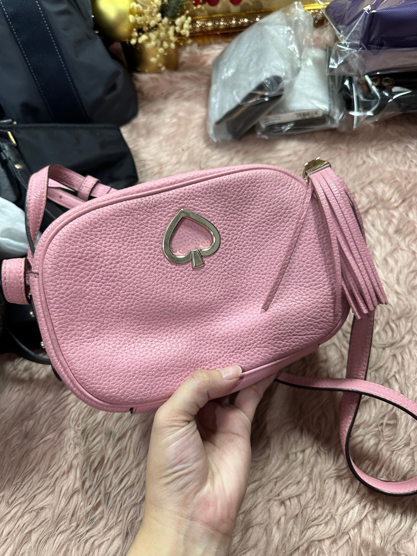 ORIG Preloved Kate Spade KS Kourtney Camera Bag Pink