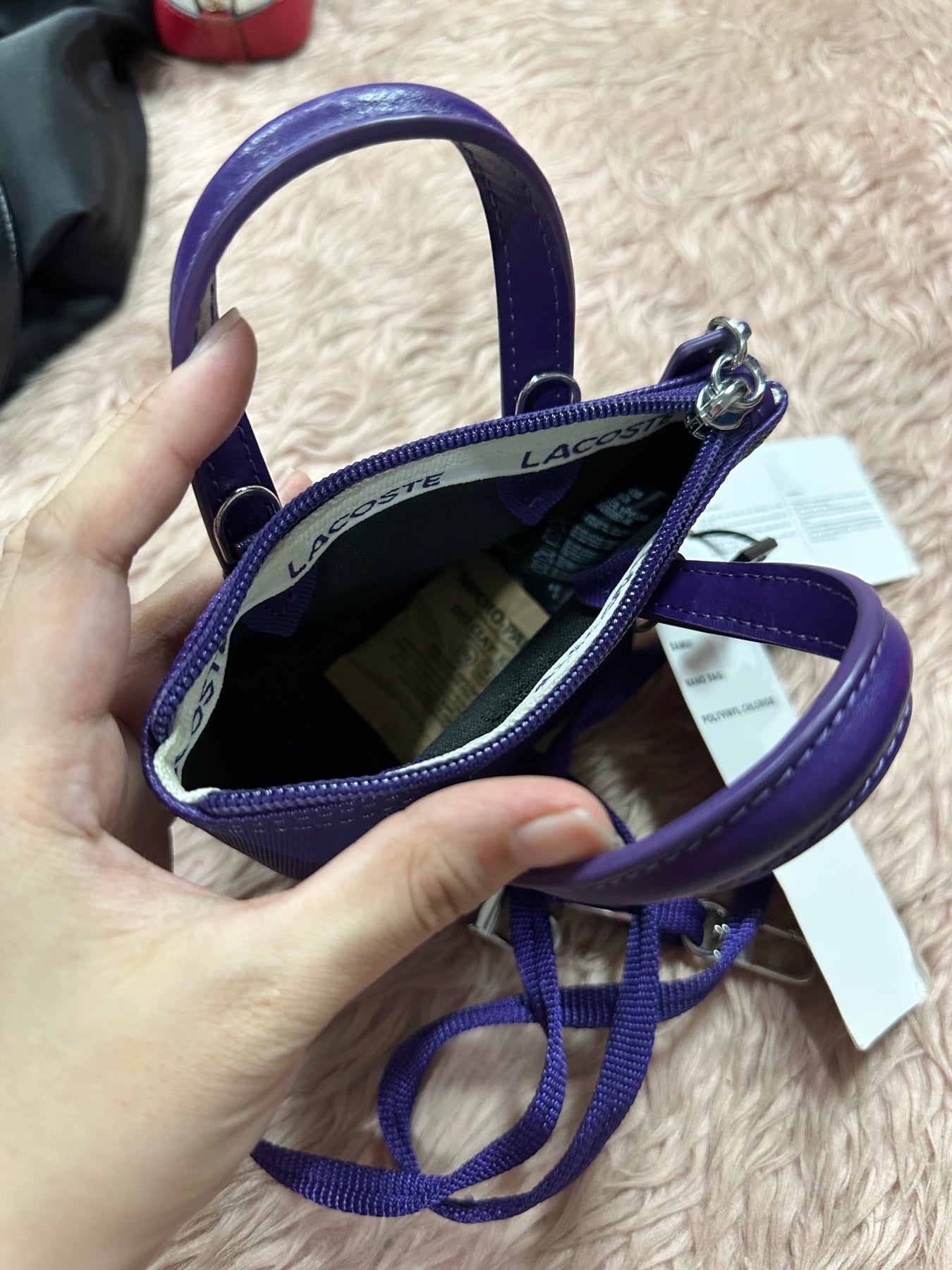 ORIG Preloved Lacoste Micro Concept Small Bag Purple