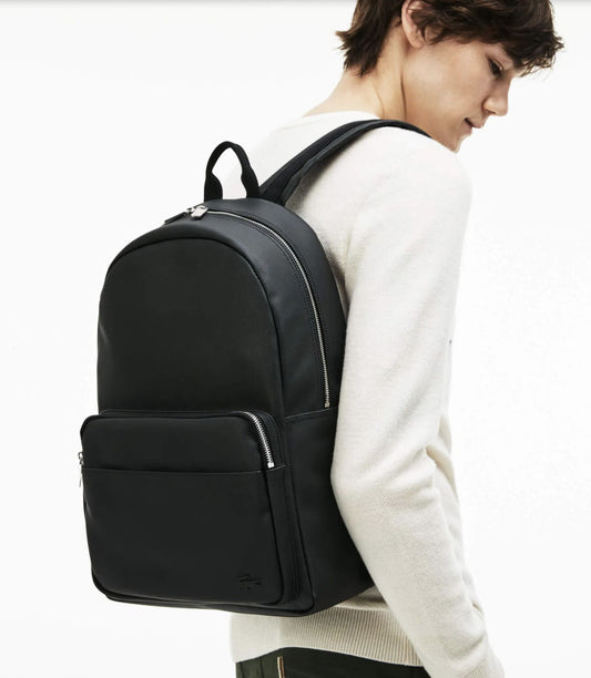 ORIG & IMPORTED LACOSTE Men's Petit Piqué Large Black Backpack