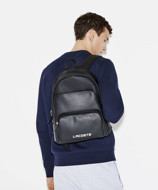 ORIG & IMPORTED LACOSTE Men's Ultimum Logo Petit Piqué Backpack Large Bag