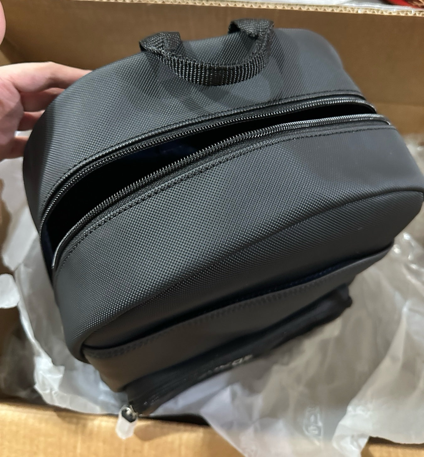 ORIG & IMPORTED LACOSTE Men's Ultimum Logo Petit Piqué Backpack Large Bag