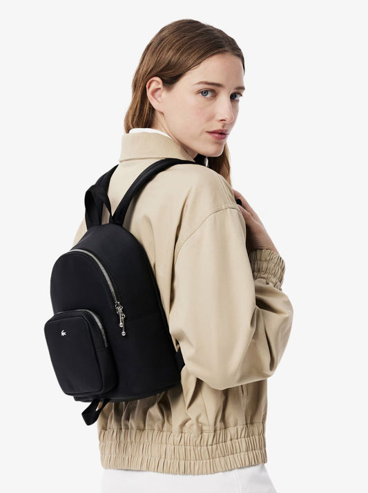 ORIG & IMPORTED LACOSTE Women's Daily City Medium Black Backpack Bag