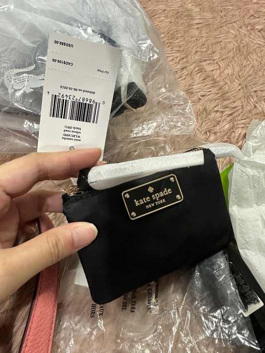 ORIG & IMPORTED KATE SPADE KS Wilson Road Mini Natasha Small Nylon Wallet Black