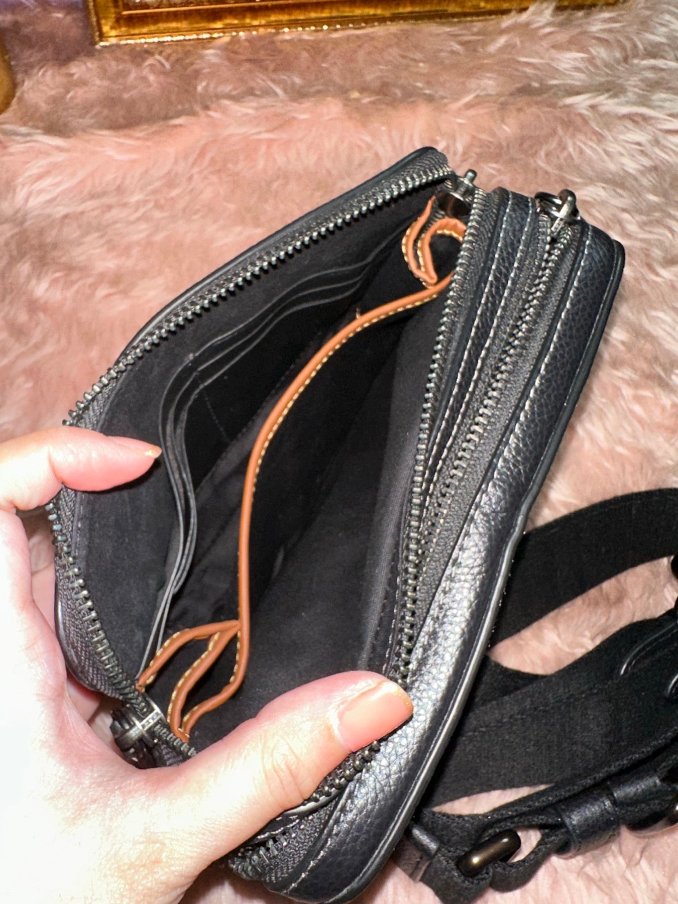 ORIG & IMPORTED Coach Charter Crossbody Small Men Black Bag 19 In Maxi Signature Leather