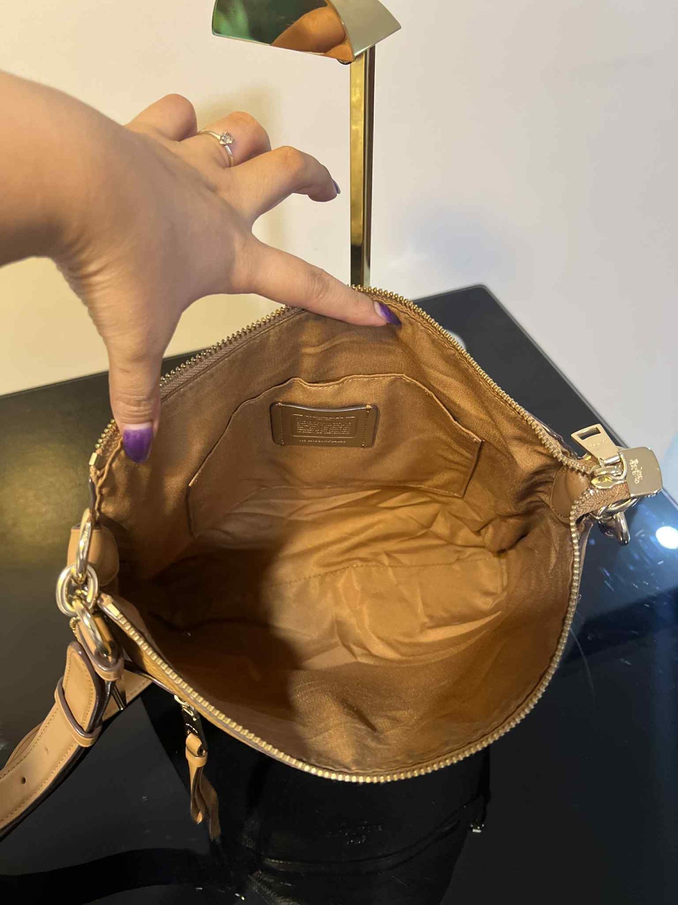 ORIG Preloved Coach Mae File Crossbody Medium Brown Bag