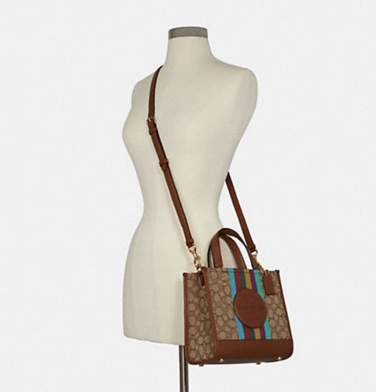 ORIG Preloved Coach Dempsey Tote 22 Small Brown Bag