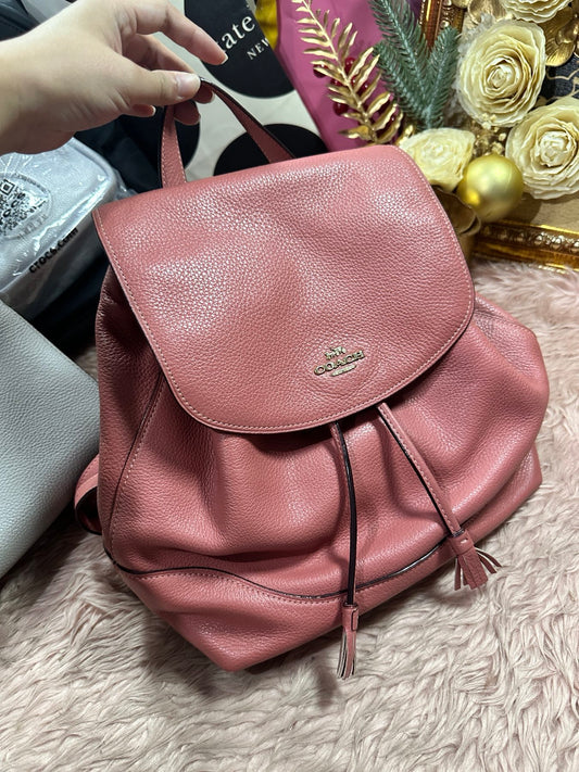 ORIG Preloved Coach Elle Medium Pink Backpack Bag