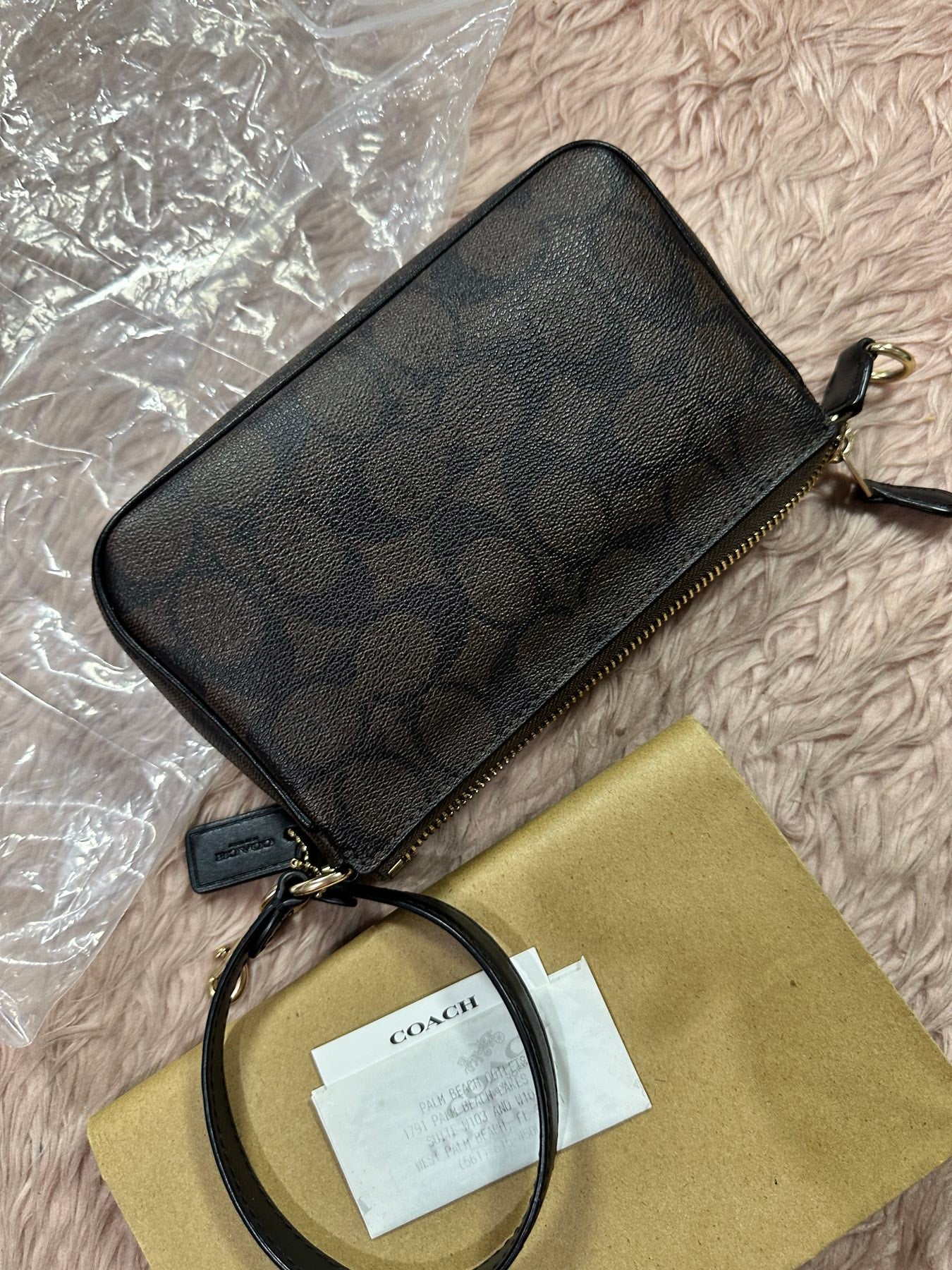 ORIG Preloved Coach Nolita 19 In Signature Canvas Brown Small Bag