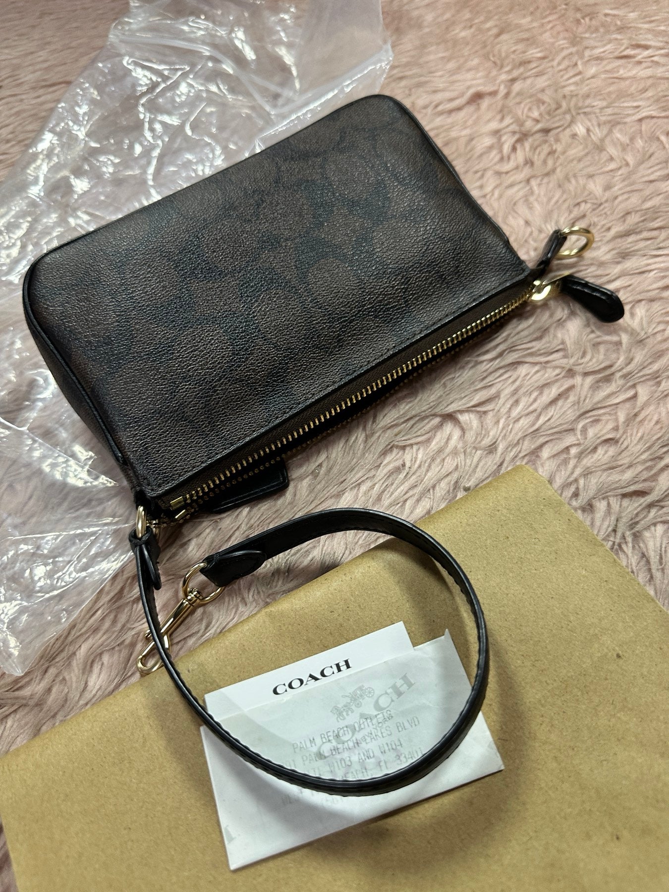 ORIG Preloved Coach Nolita 19 In Signature Canvas Brown Small Bag