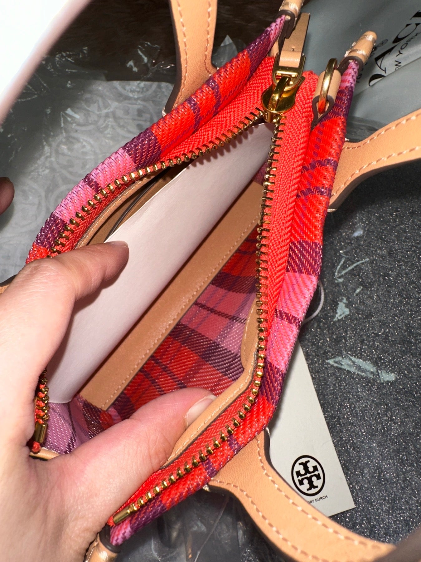 ORIG Preloved Tory Burch Nylon Mesh Mini Tote Pink Bag