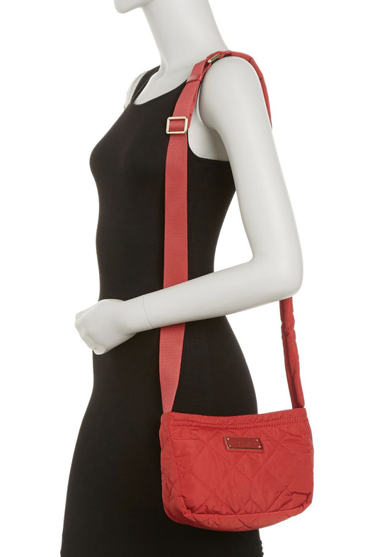 ORIG Preloved MARC JACOBS MJ Quilted Nylon Crossbody Small Bag in Cherry Red&nbsp;