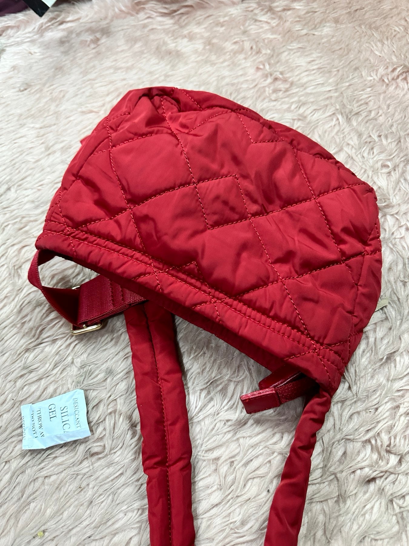 ORIG Preloved MARC JACOBS MJ Quilted Nylon Crossbody Small Bag in Cherry Red&nbsp;