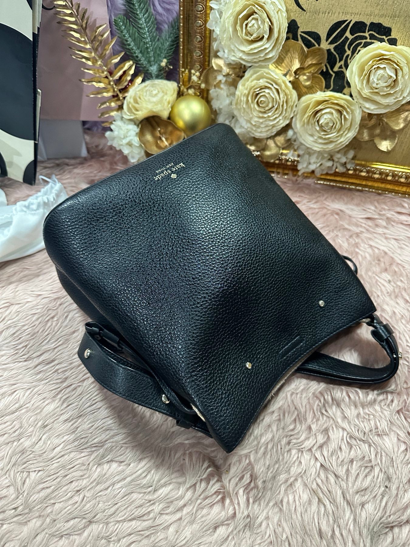 ORIG Preloved KATE SPADE KS Marti Large Bucket Black Bag