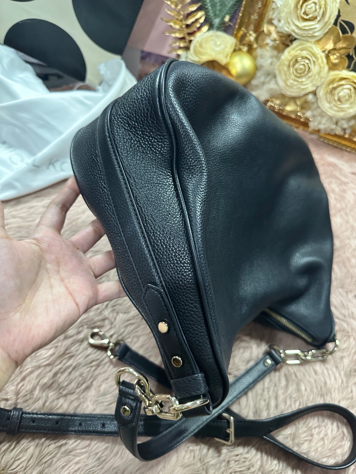 ORIG Preloved KATE SPADE KS Mulberry Street Vivian Shoulder Large Black Bag