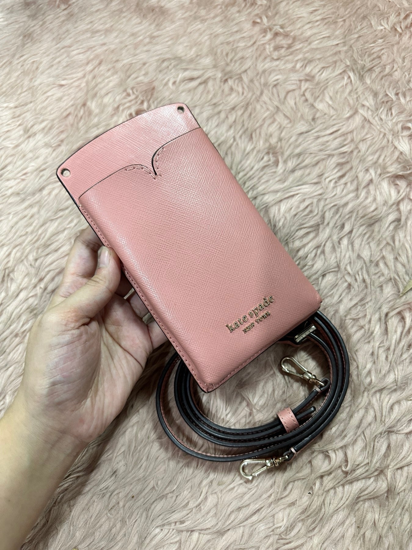 ORIG Preloved KATE SPADE KS Spencer Slim Crossbody Phone Small Pink Bag